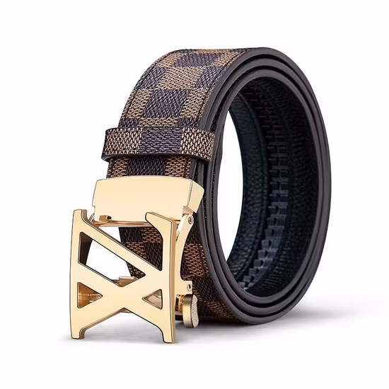 Benutzerdefinierte Hot Sales Fashion Brand First Rindsleder Herren Wendegürtel (35